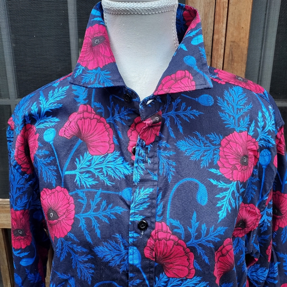 Hemloya Lena Shirt In POPPY print - Picture 3 of 6